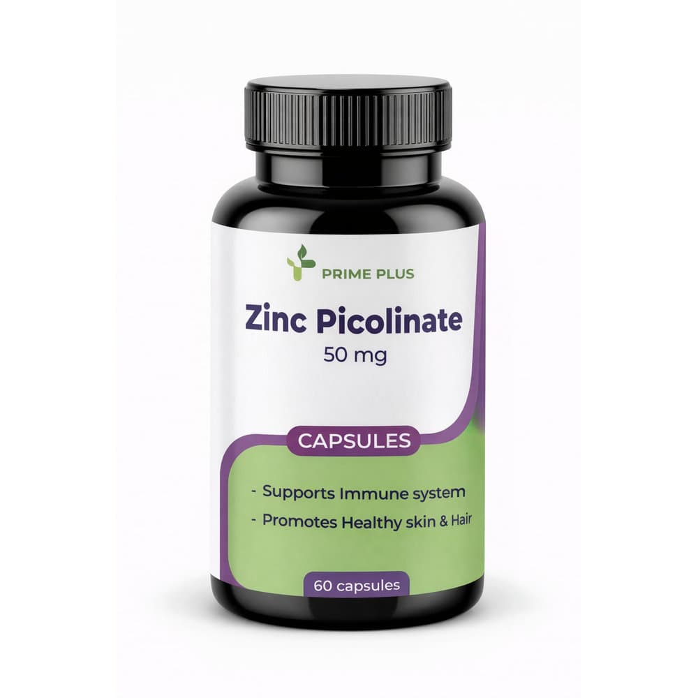 Prime Plus Zinc Picolinate 50 mg 60 Capsules