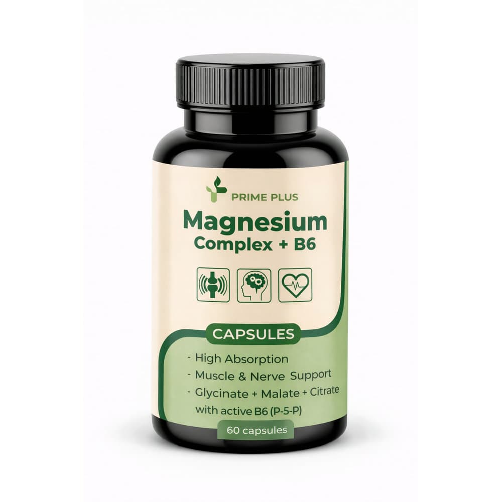Prime Plus Magnesium Complex + B6 60 Capsules
