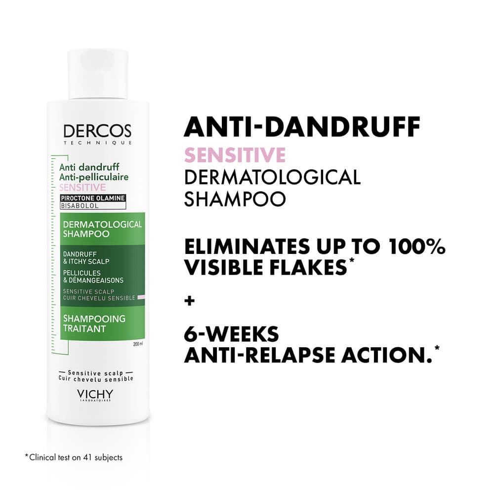 Vichy Dercos Anti-Dandruff Shampoo Sensitive Scalp 200 ml - 3