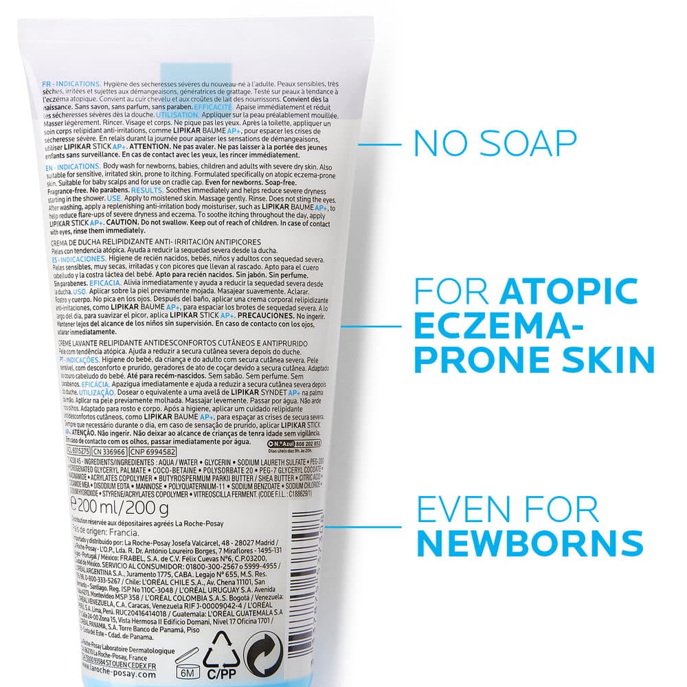 La Roche-Posay Lipikar Syndet AP+ Cream Wash 200 ml - 4