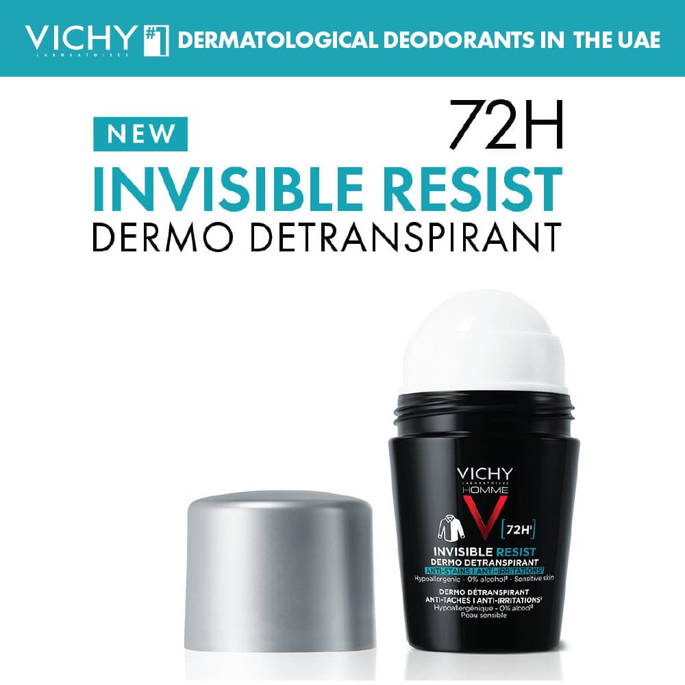 Vichy Homme 72H Invisible Anti-Perspirant Roll-On 50 ml - 2