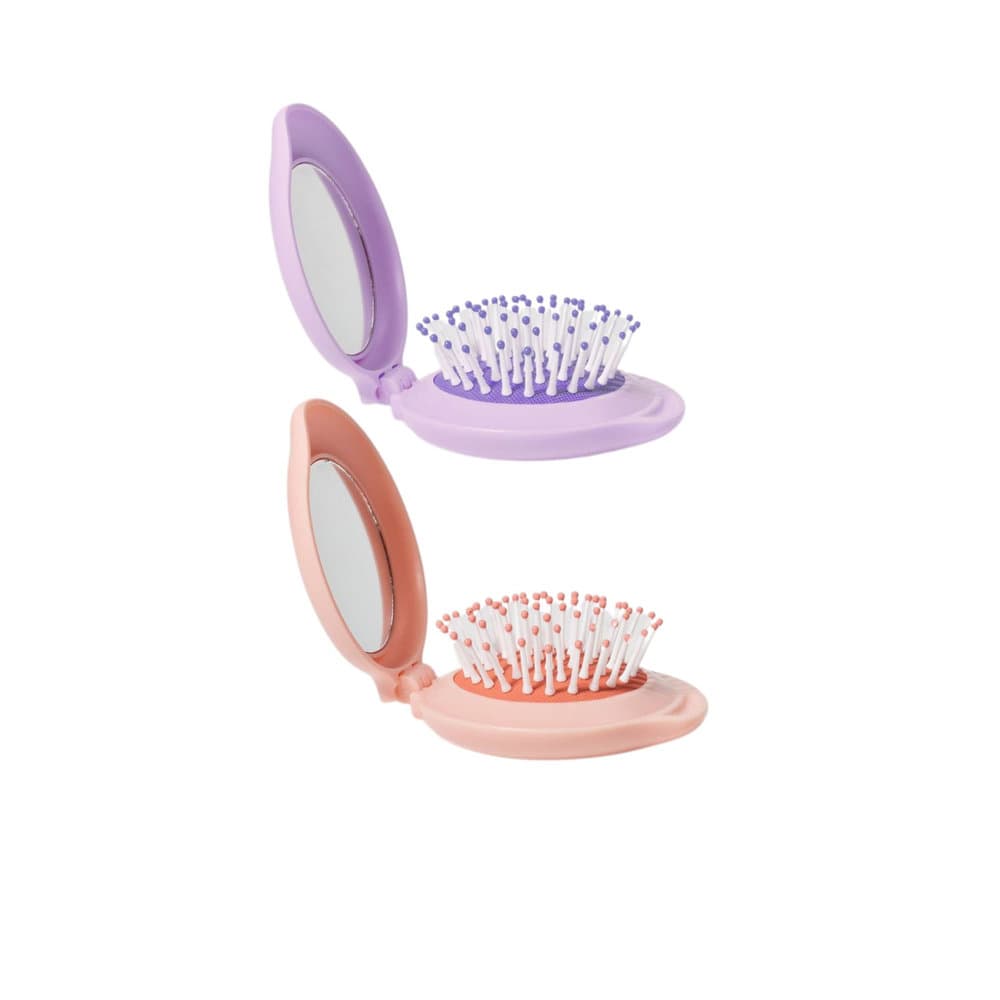 Beter Folding Brush with Mirror & Ponytail Holders