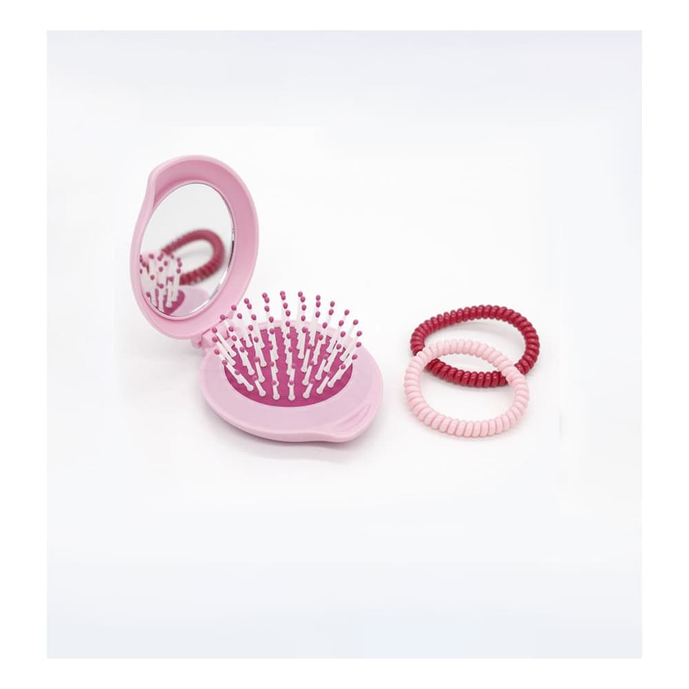 Beter Folding Brush with Mirror & Ponytail Holders - 2