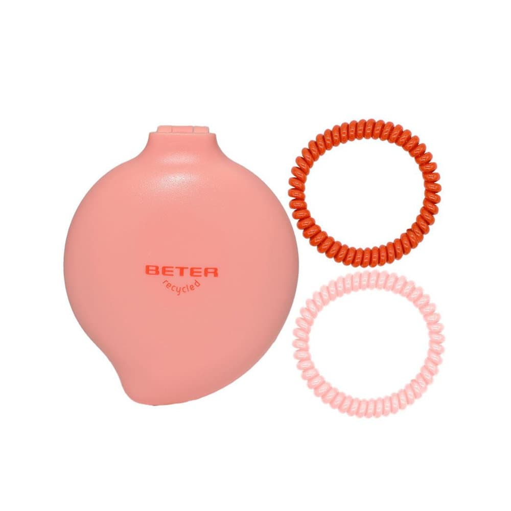 Beter Folding Brush with Mirror & Ponytail Holders - 4