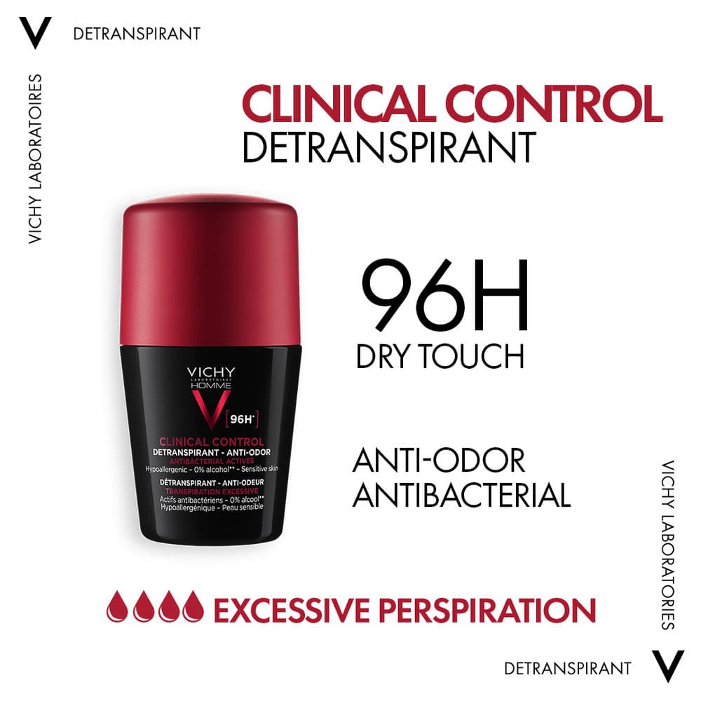 Vichy Homme Clinical Control 96H Anti-Perspirant Roll-On 50 ml - 2